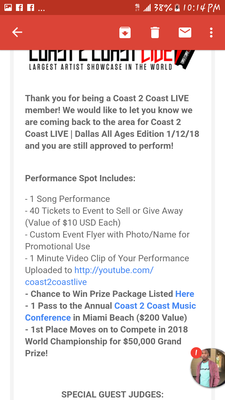 Coast2coast live